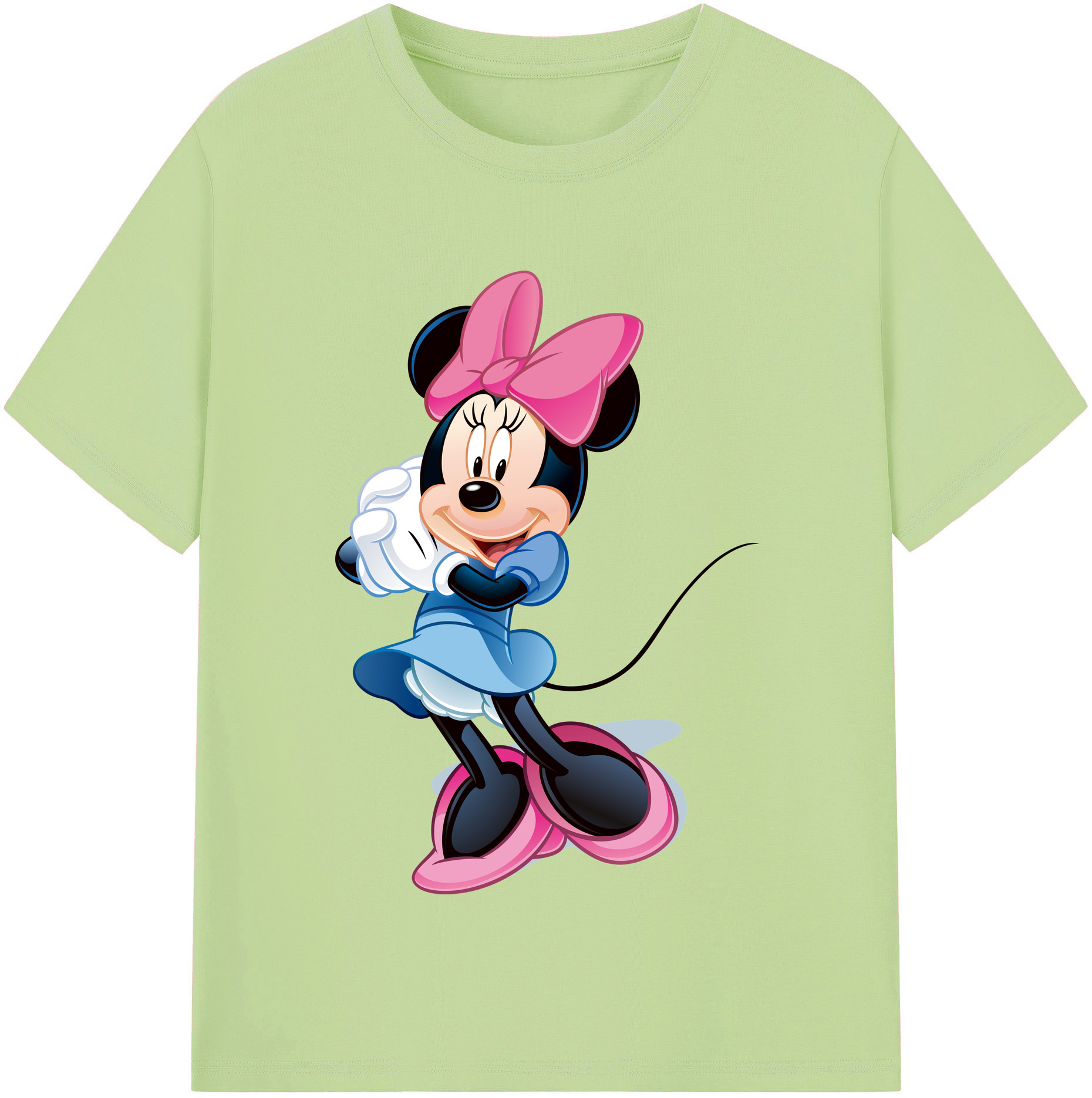 （画像用） ミッキーマウス Mickey Mouse 綿100％半袖Tシャツ（フロントプリント）